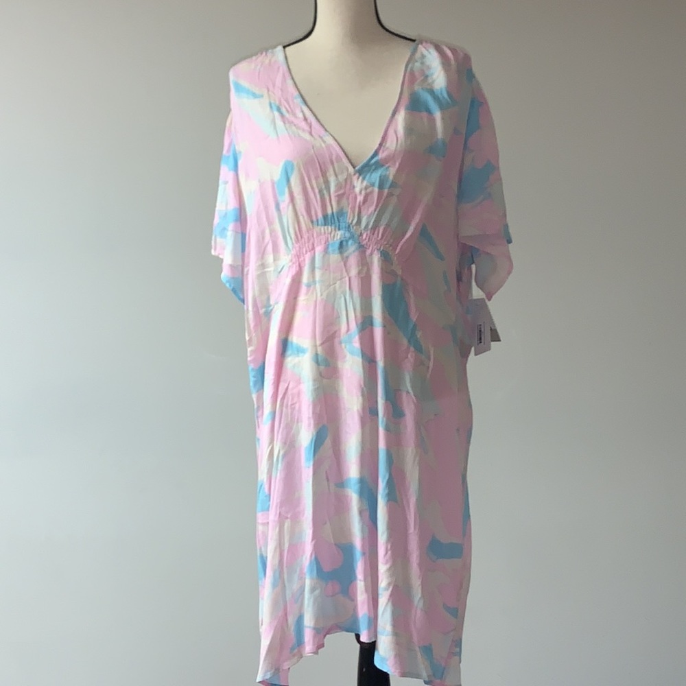 Bp Pink Pastel V-Neck Dress 3X